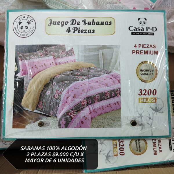 SABANAS 2 PLAZAS 3.200 HILOS 100% ALGODON