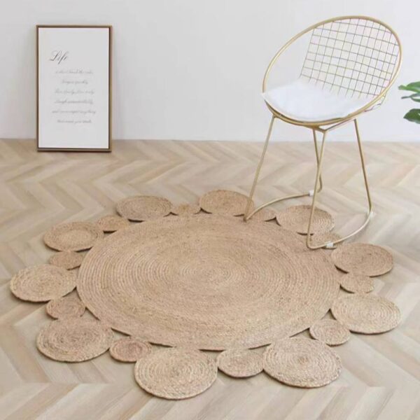 ALFOMBRA YUTE 90 CM DIAMETRO